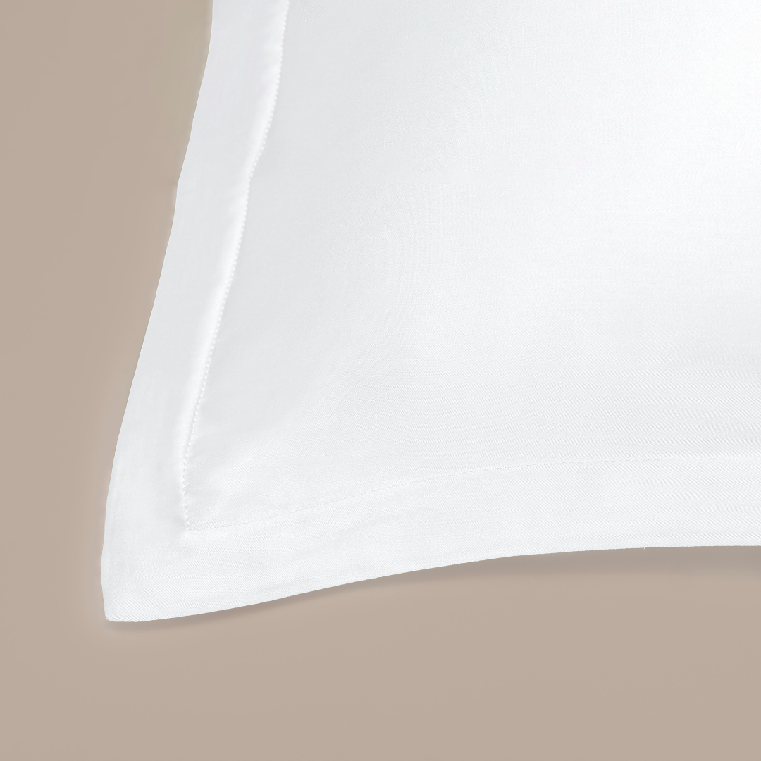 Coco & Cici - TENCEL - Satijn Kussensloop Wit - 1 kussensloop 50x75