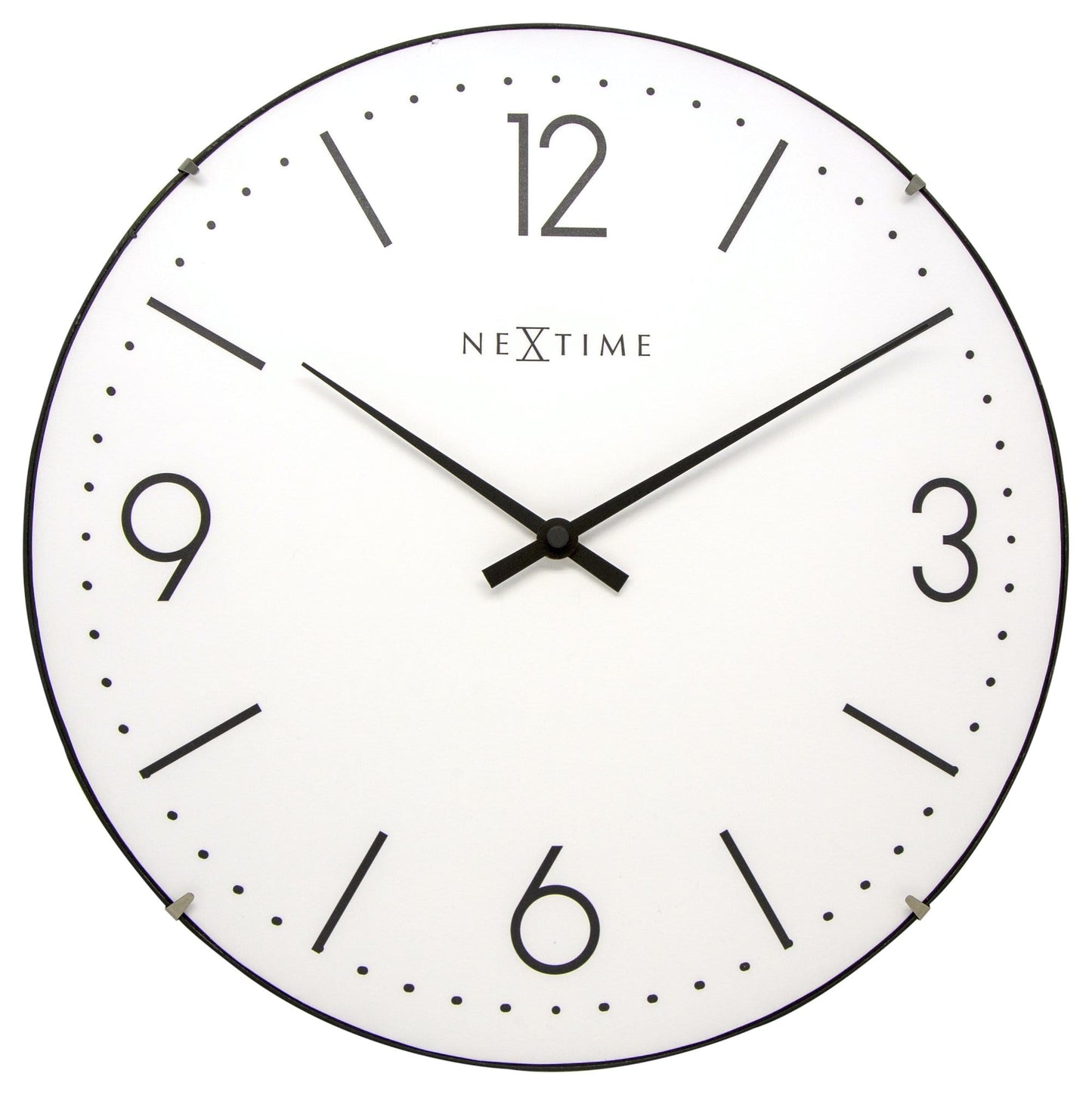 Wandklok - 35 cm - koepelglas - 'Basic Dome'
