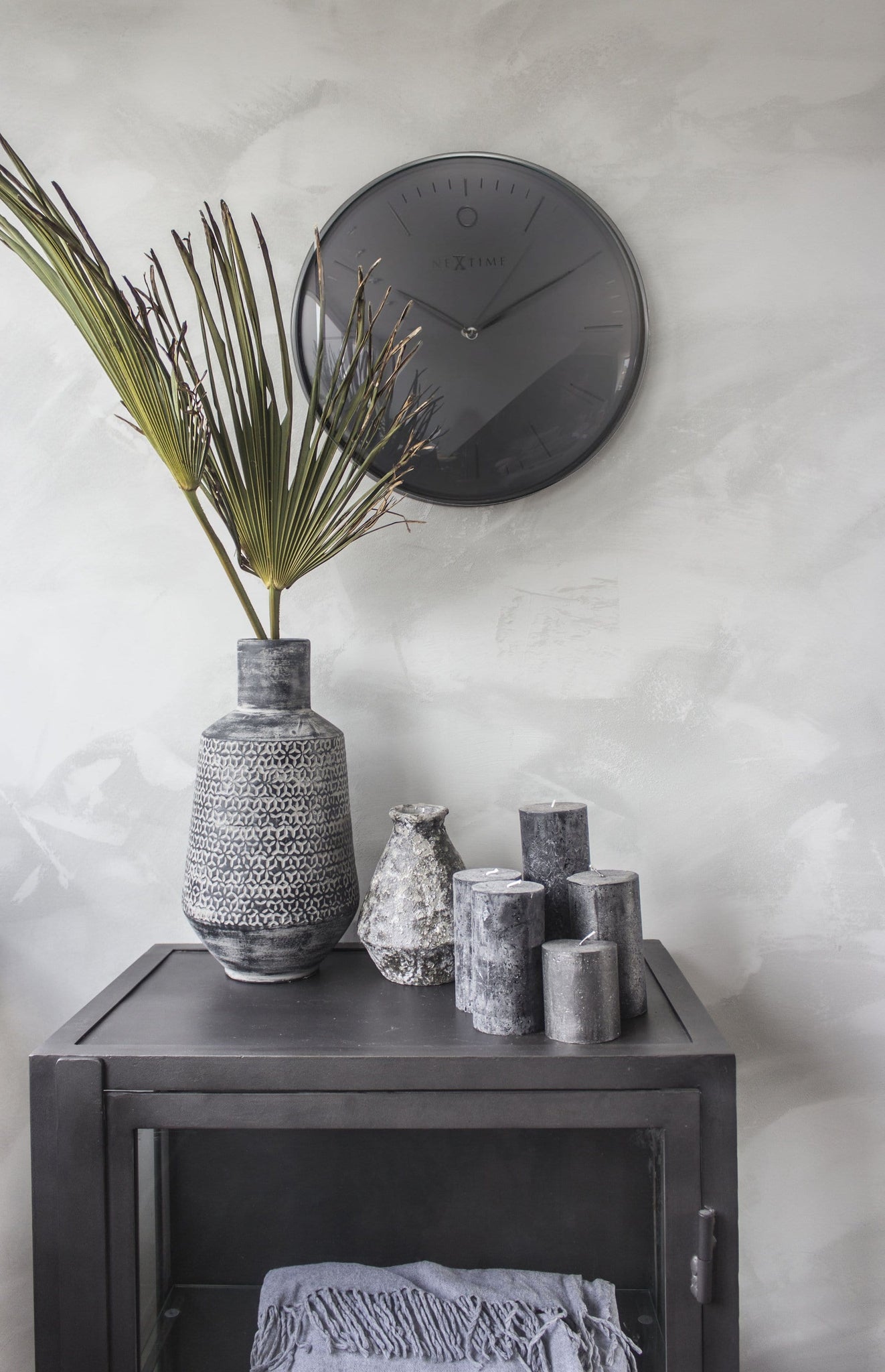 Wandklok - 40 cm - Metaal - Koepelvormig glas - 'Glamour'