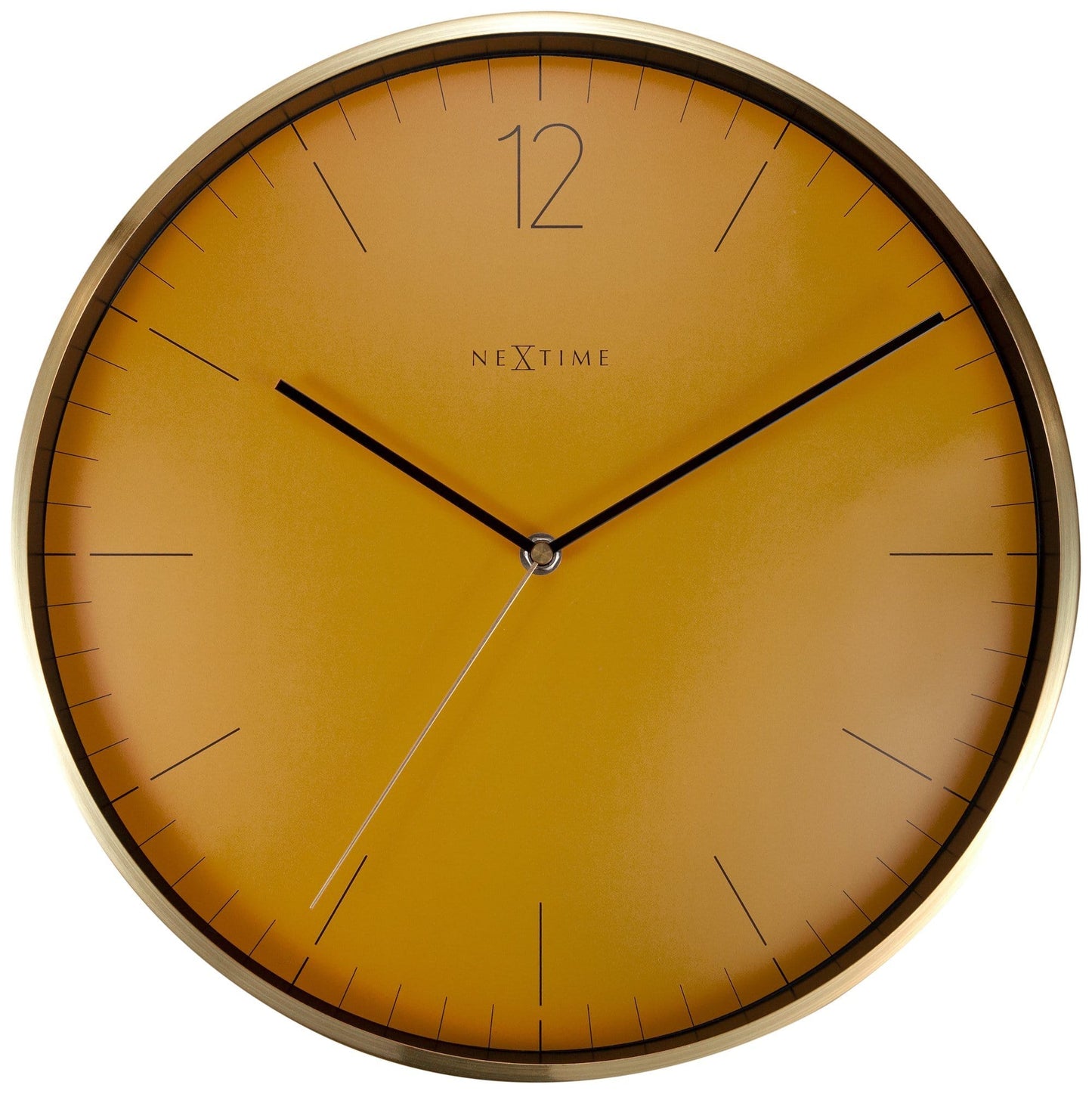 Wandklok - 34 cm - Glas / Metaal - Vintage 'Essential Gold'