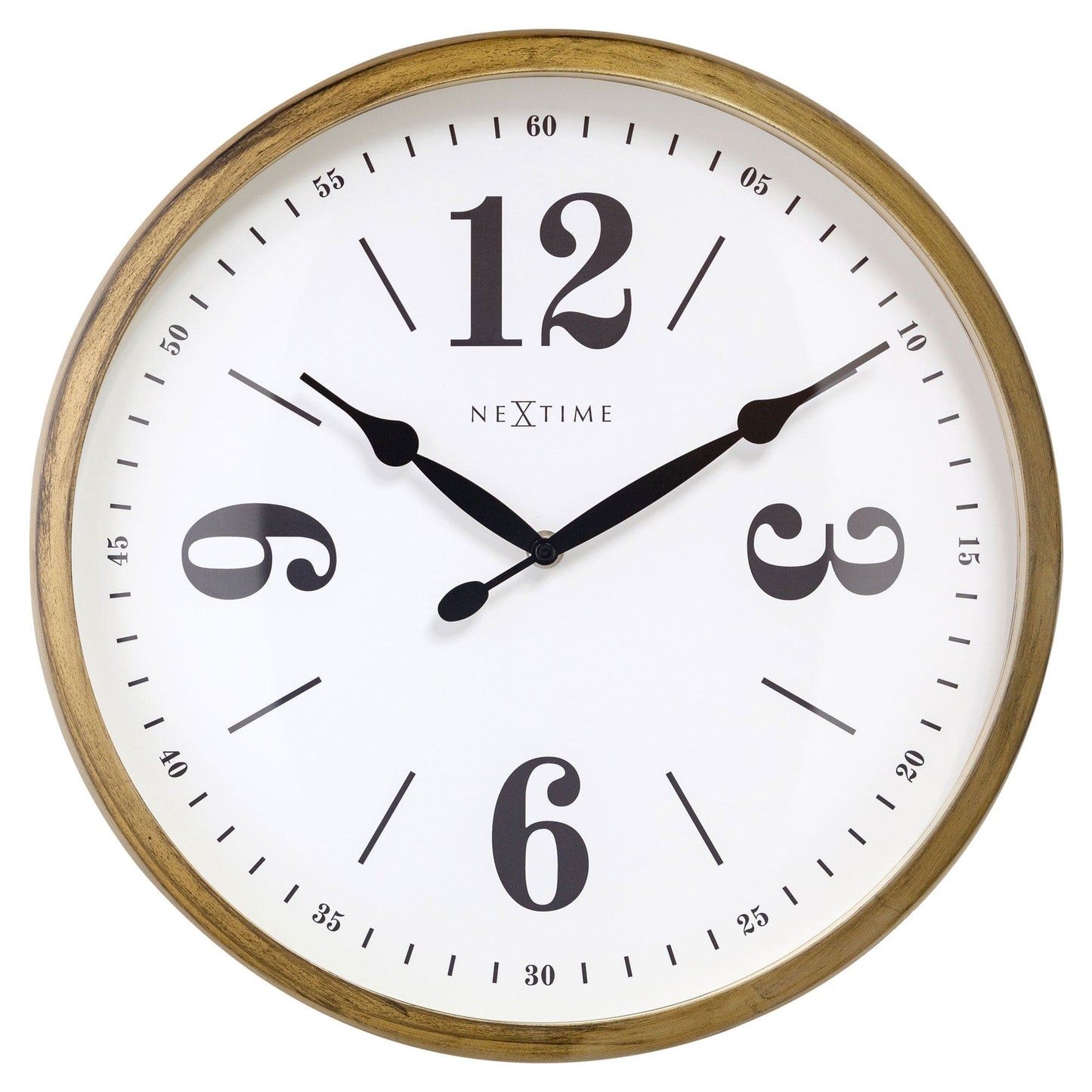 Wandklok 39 cm - Stil - Wit - Metaal - "Klassiek"