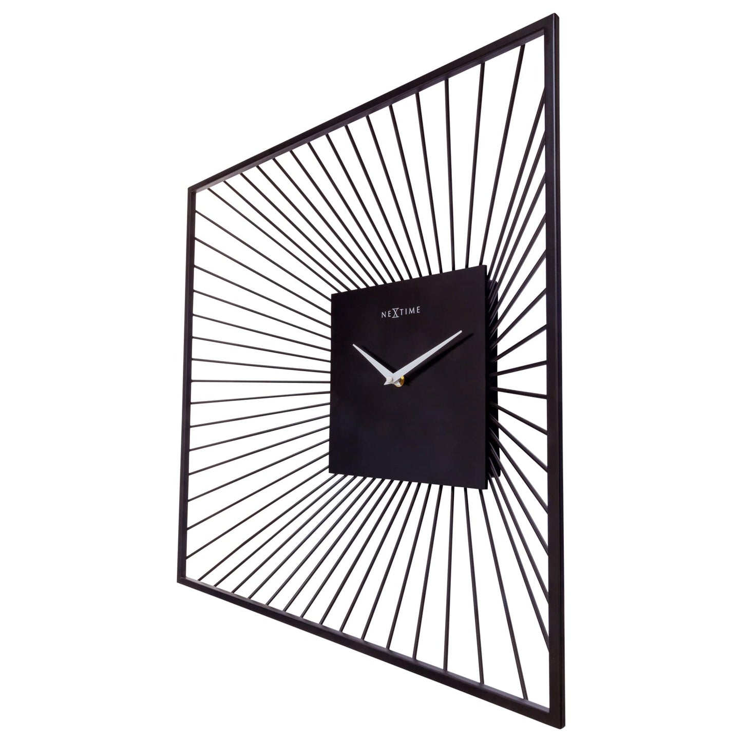 Wandklok 45x45x15cm - Stil - Zwart - Metaal - "Vasco Square"