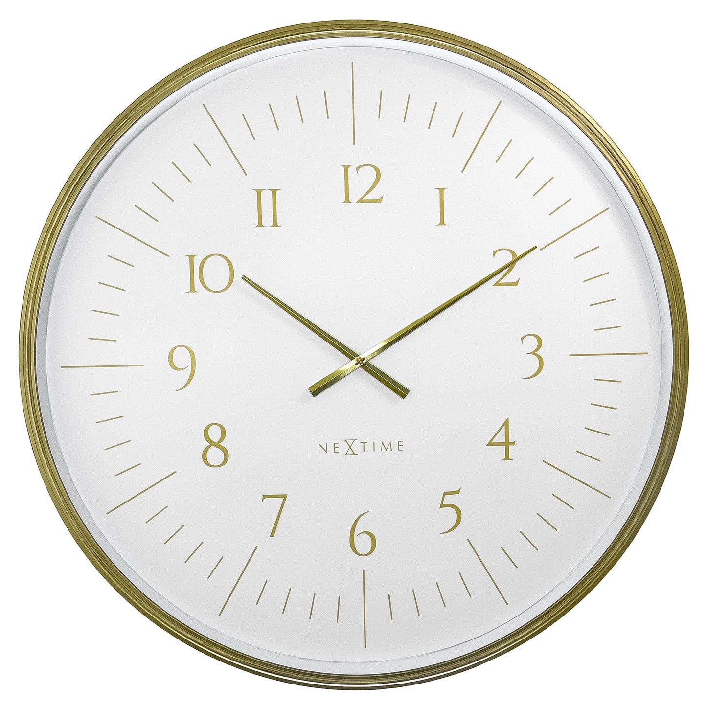 Wandklok 77cm-Zwart/Wit-Kunststof-NeXtime 'Galaxy Large'