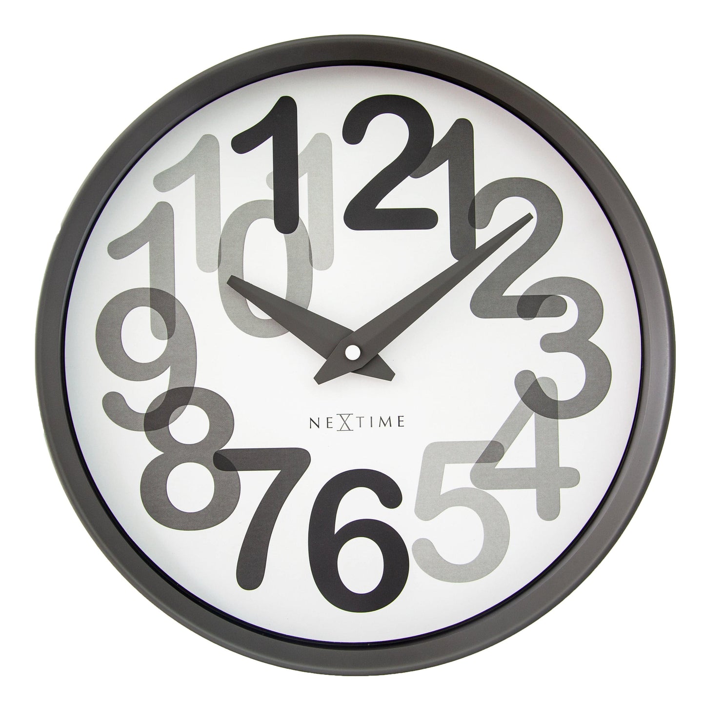 Wandklok 30 cm - stil - plastic - NeXtime 'Big Number'