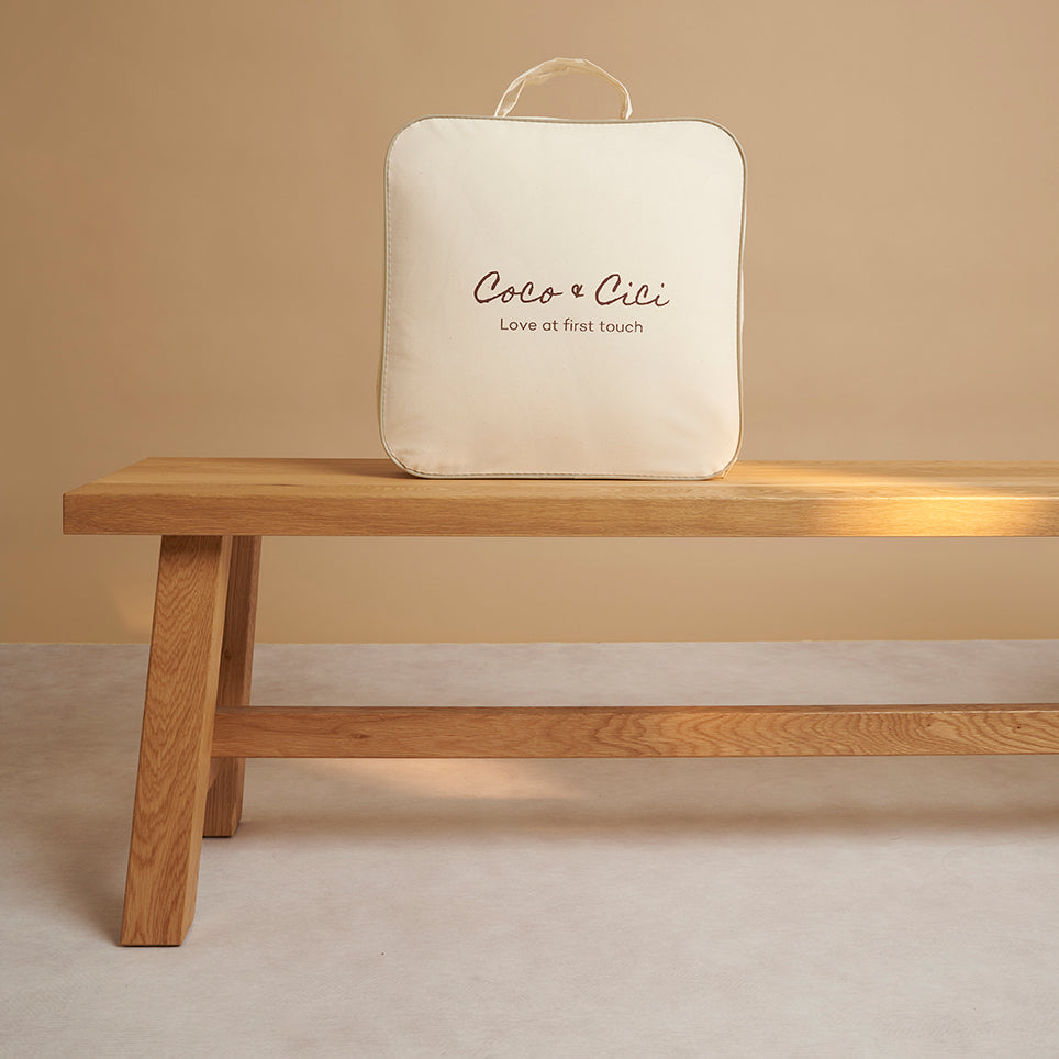 Coco & Cici - Tencel zomerdekbed 120 x 150 cm - 1-persoons beddengoed - kinderdekbed - Lyocell - ademend & extra zacht - wit