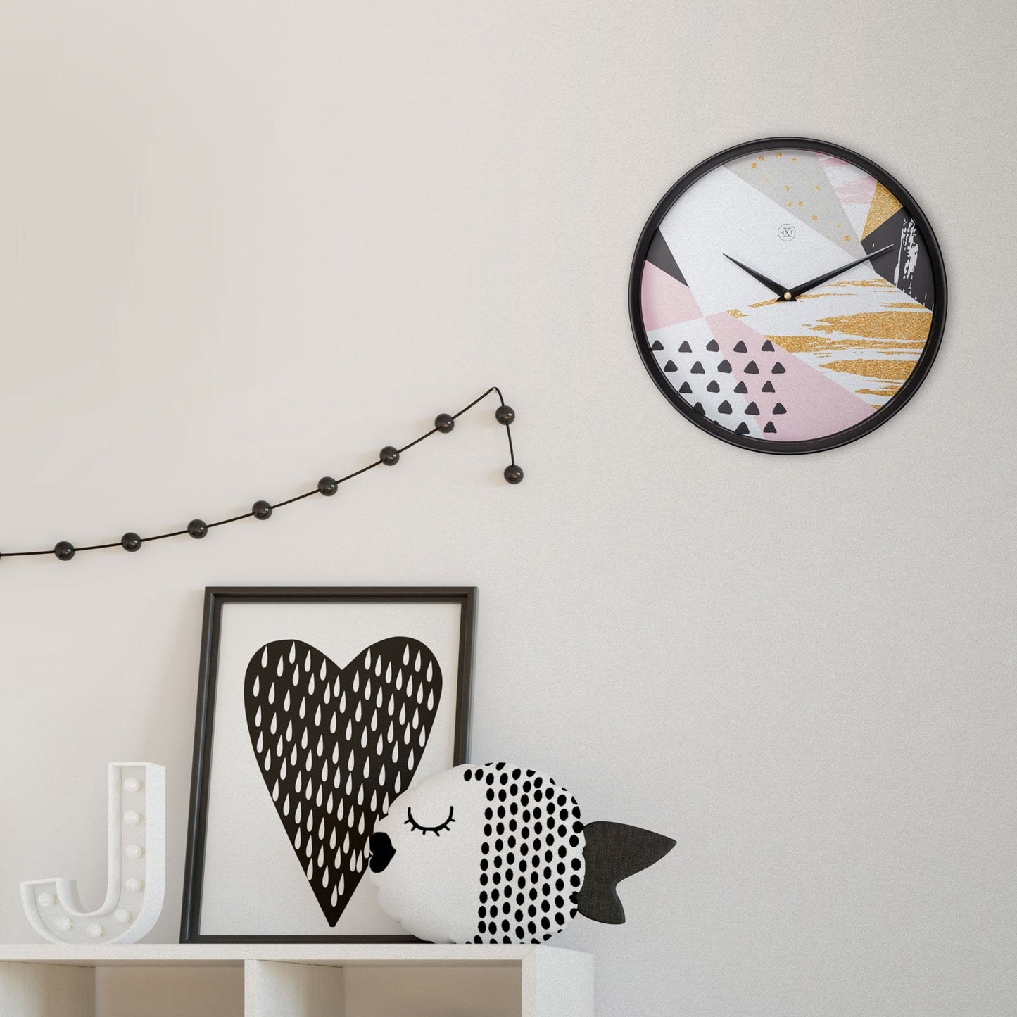 Wandklok - 30 cm - kunststof - 'Grace'