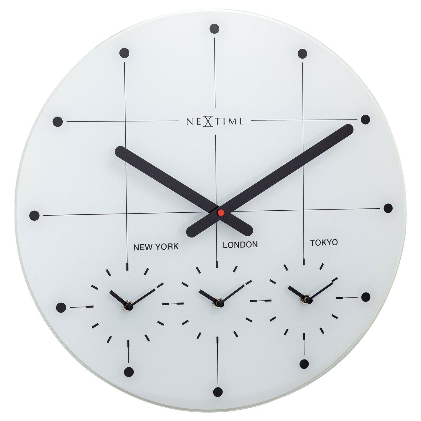 Wandklok 43 cm - Stil - Glas - "Big City"