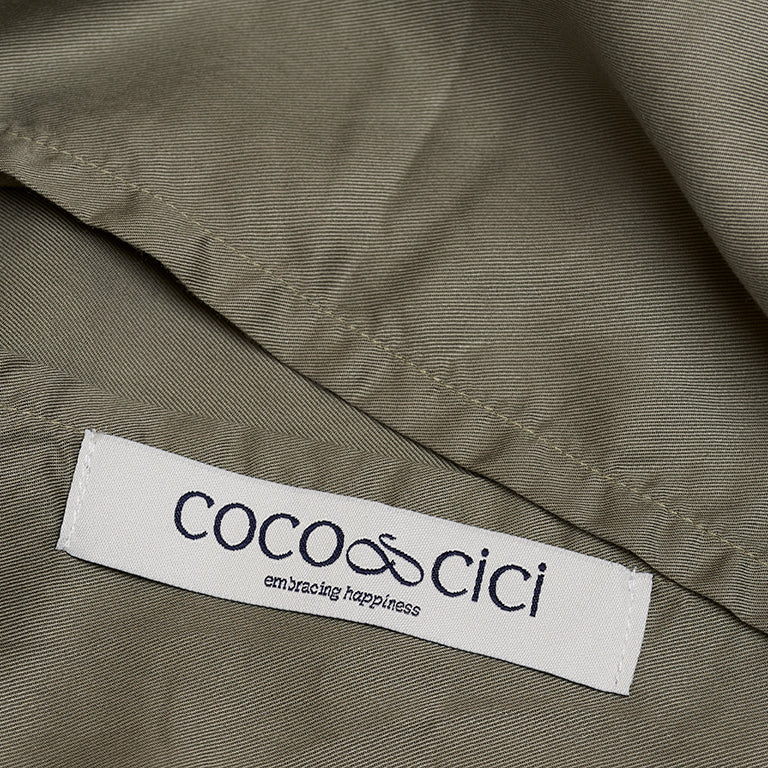 Coco & Cici - TENCEL Twill Kussensloop Olijfgroen - 1 kussensloop 50x75 zonder volant