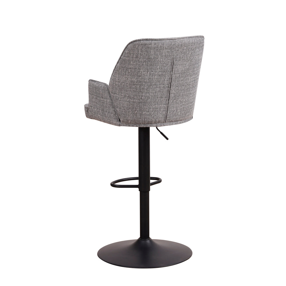 Barkruk Donny lichtgrijs chenille