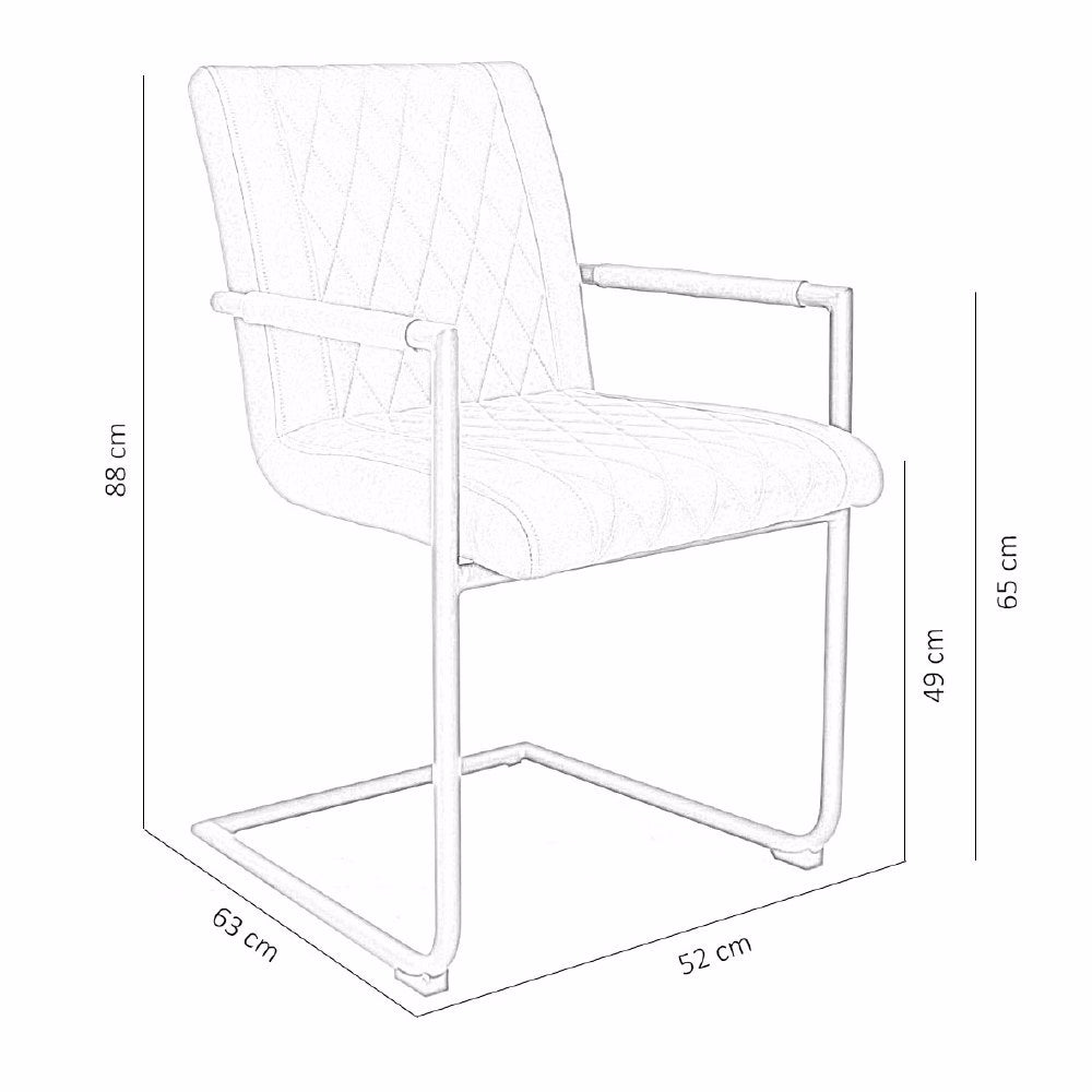 Stoel Damian cognac