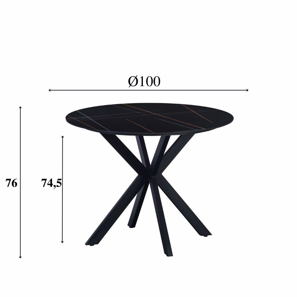 Eettafel Guus 100 zwart