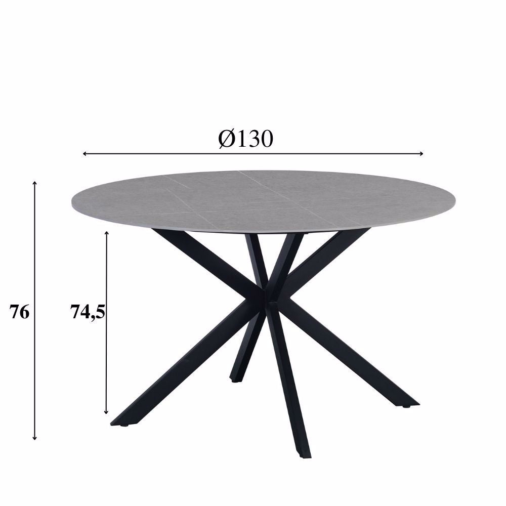 Eettafel Guus 130 grijs