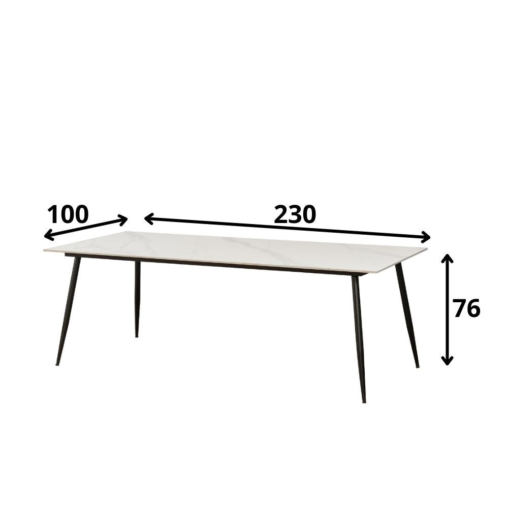 Eettafel Teun 210x100 wit