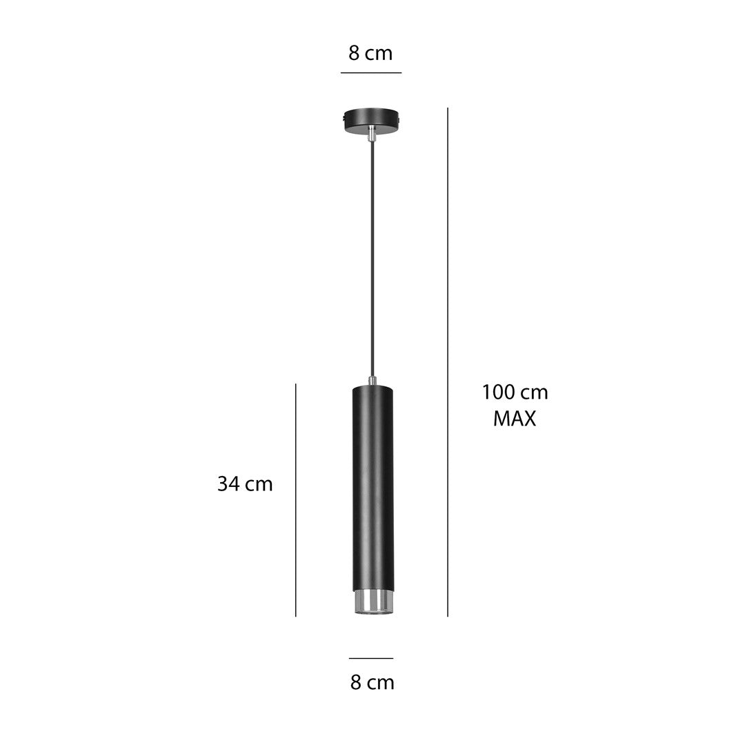KIBO 1 ZWART/CHROOM