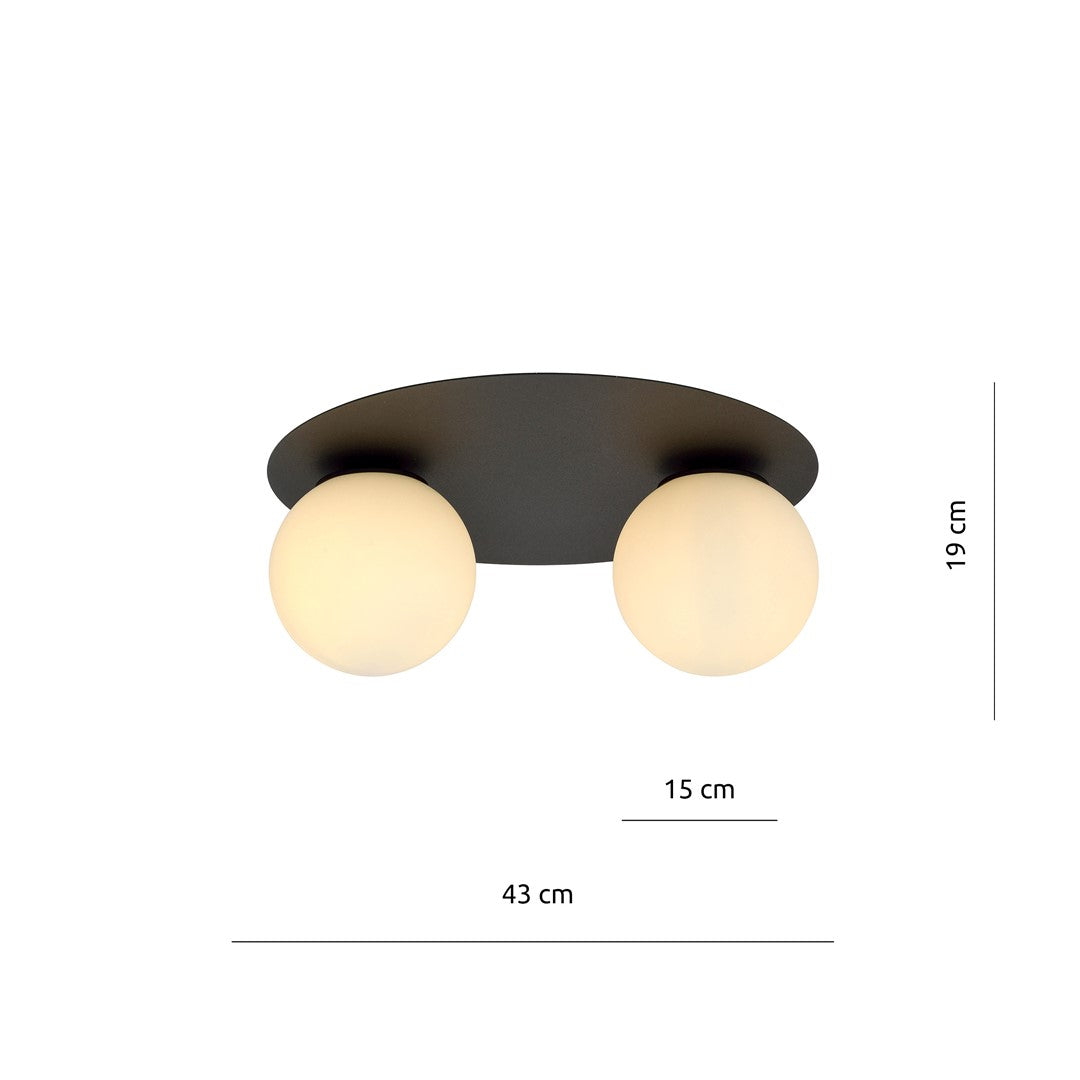 SOLAR 2 ZWART/OPAAL