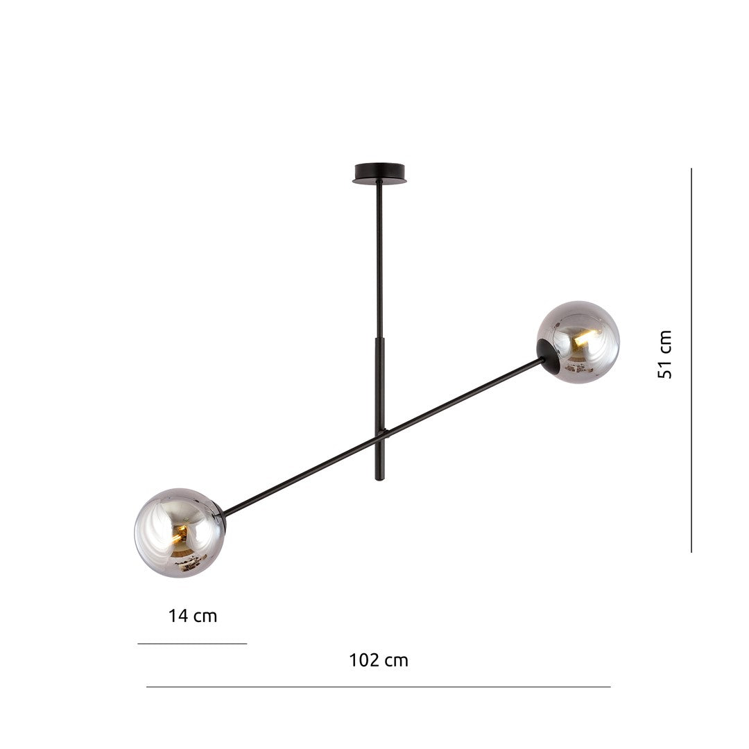 LINEAR 2 ZWART/GRAFIET