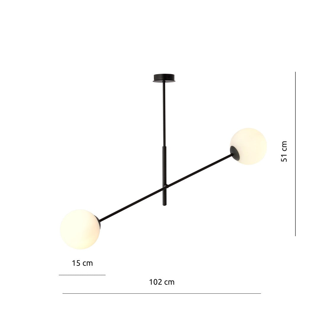 LINEAIR 2 ZWART/OPAAL