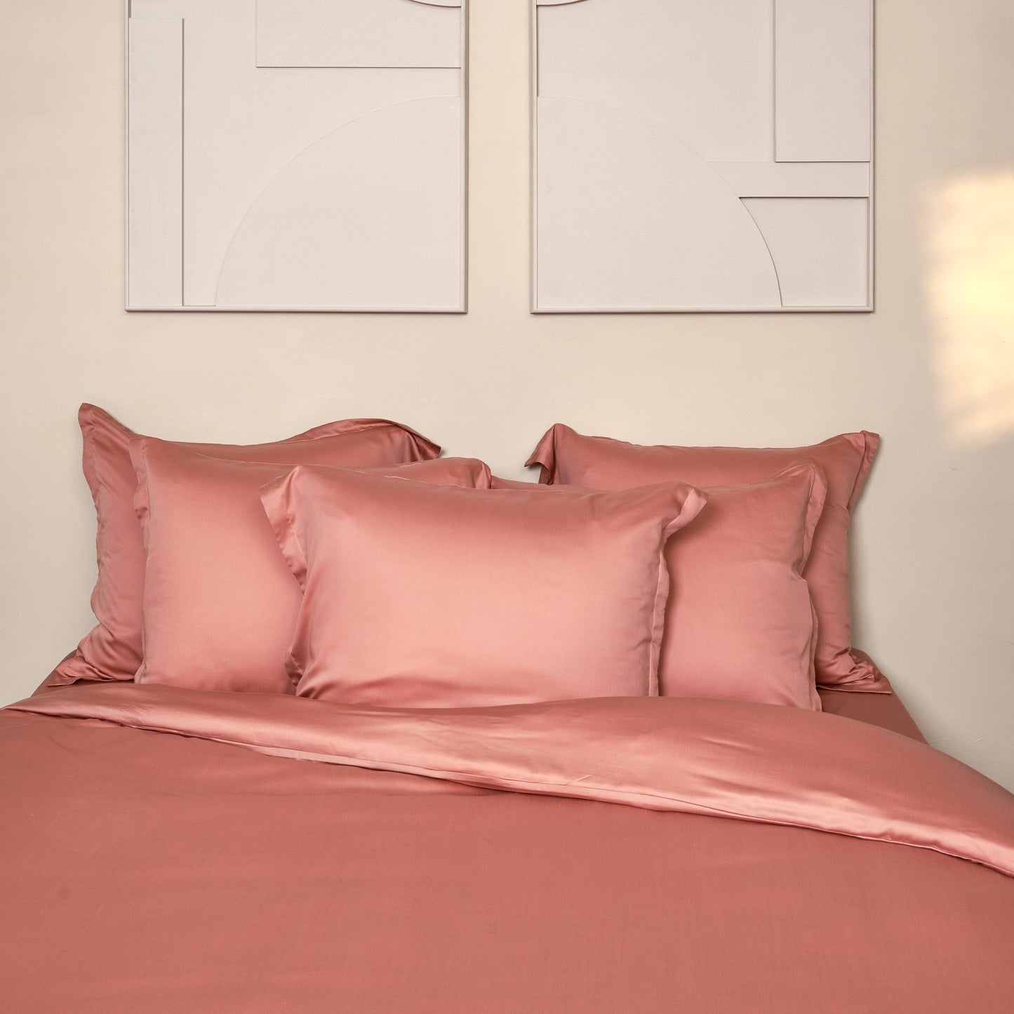 Coco & Cici - TENCEL - Satijn Kussensloop Terra Roze - 1 kussensloop 40x80