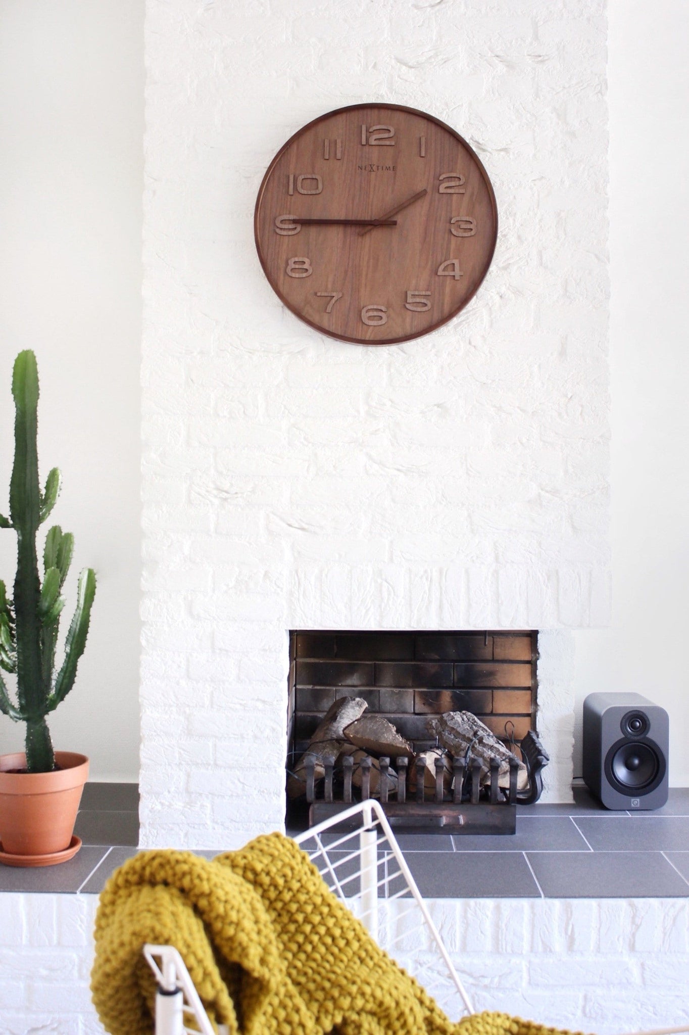 Wandklok - 35 cm - Hout - 'Wood Wood Medium'
