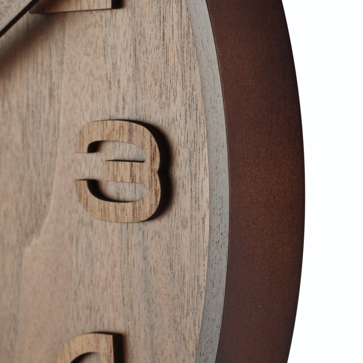 Wandklok - 35 cm - Hout - 'Wood Wood Medium'