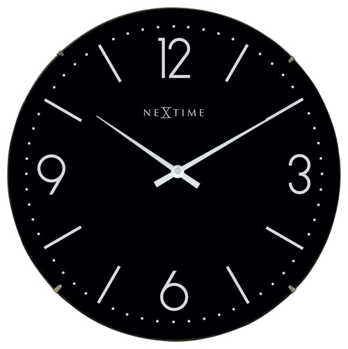 Wandklok - 35 cm - koepelglas - 'Basic Dome'