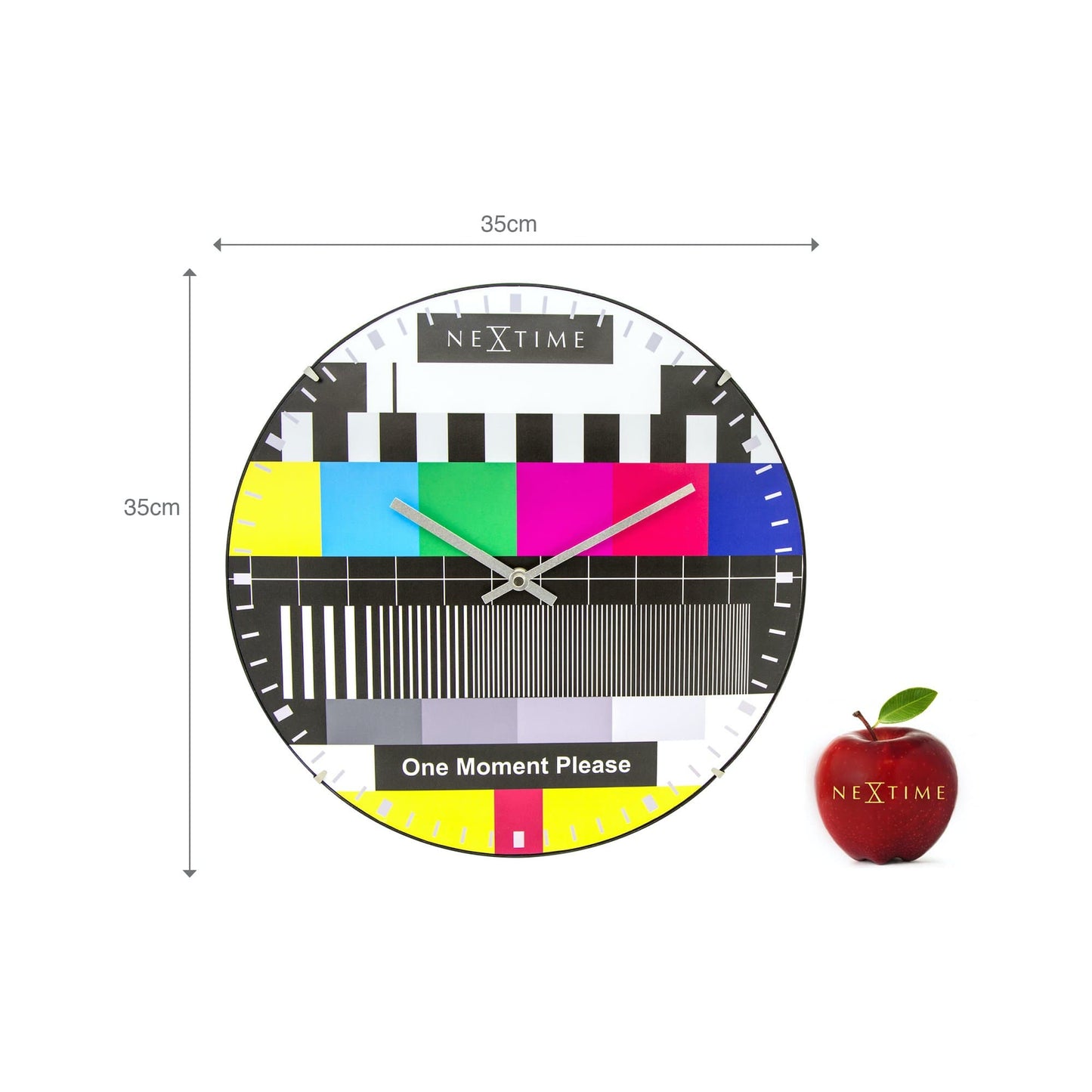 Wandklok - 35 cm - Koepelglas - 'Testpage Dome'