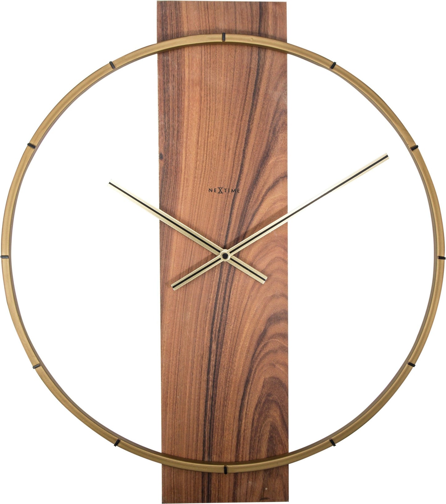 Wandklok - 50.8 x 58.2 x 4.3 cm - Hout/Staal