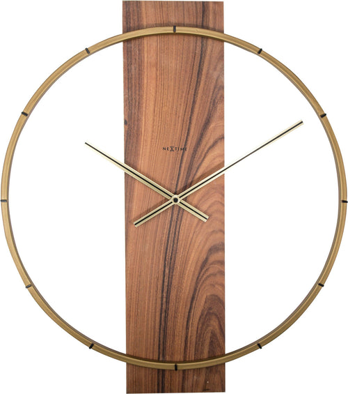 Wandklok - 50.8 x 58.2 x 4.3 cm - Hout/Staal