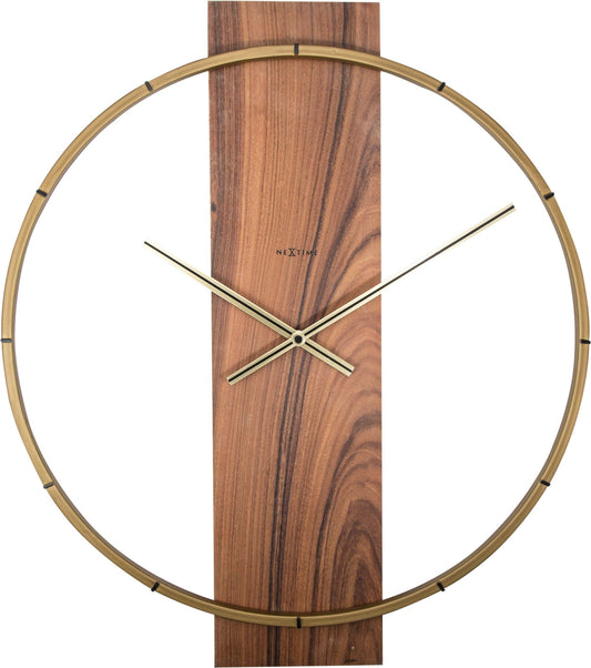 Wandklok - 50.8 x 58.2 x 4.3 cm - Hout/Staal