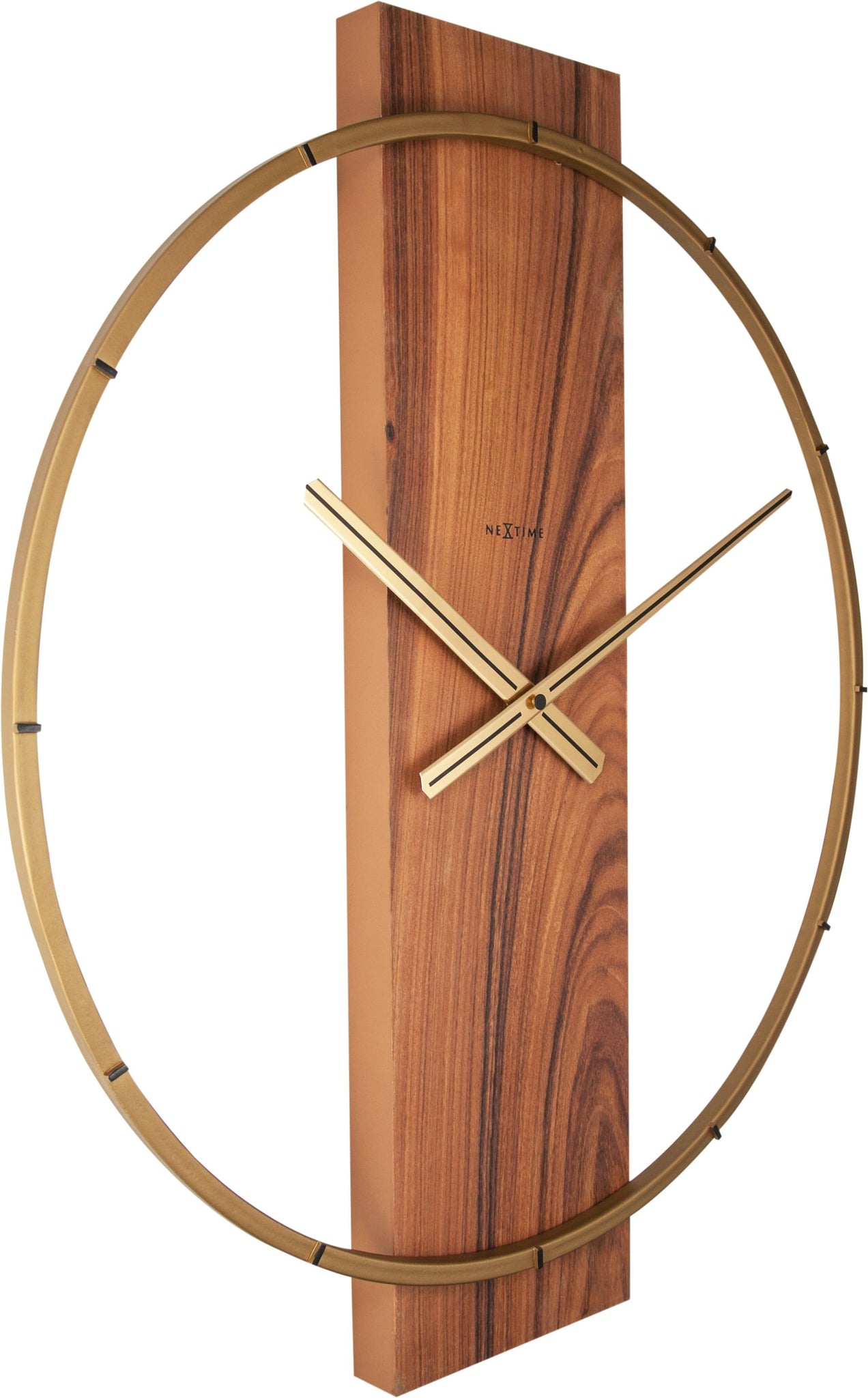 Wandklok - 50.8 x 58.2 x 4.3 cm - Hout/Staal