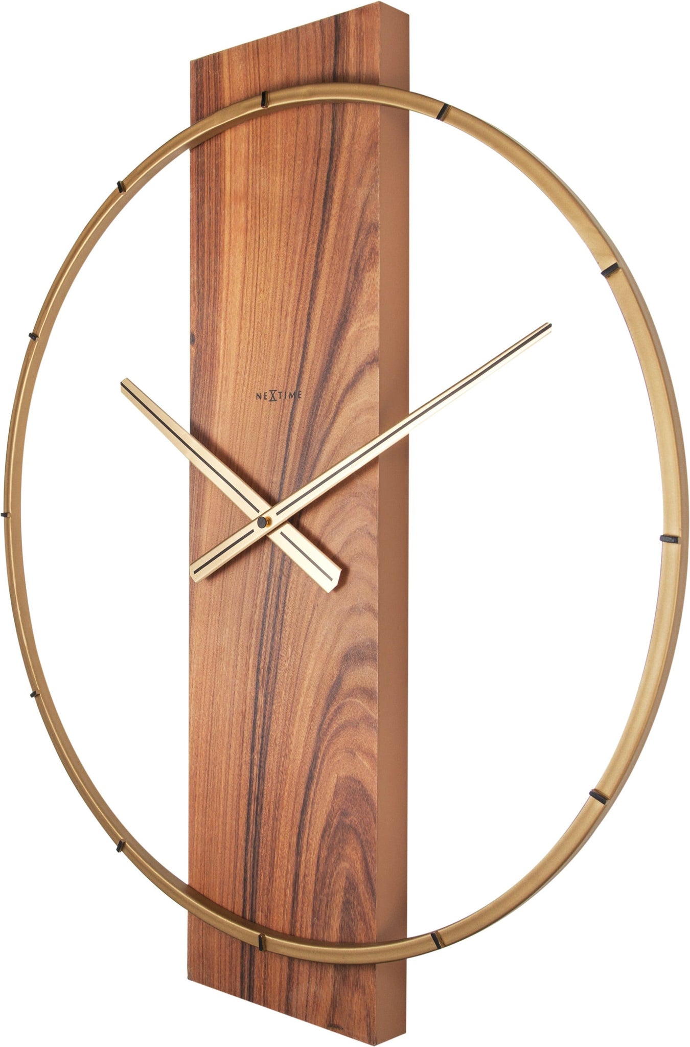 Wandklok - 50.8 x 58.2 x 4.3 cm - Hout/Staal