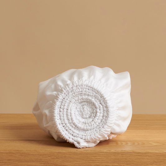 Coco & Cici - Tencel-satijn hoeslaken 200 x 220 cm - 2-persoons beddengoed - Lyocell - elastiek rondom - wit - extra zacht