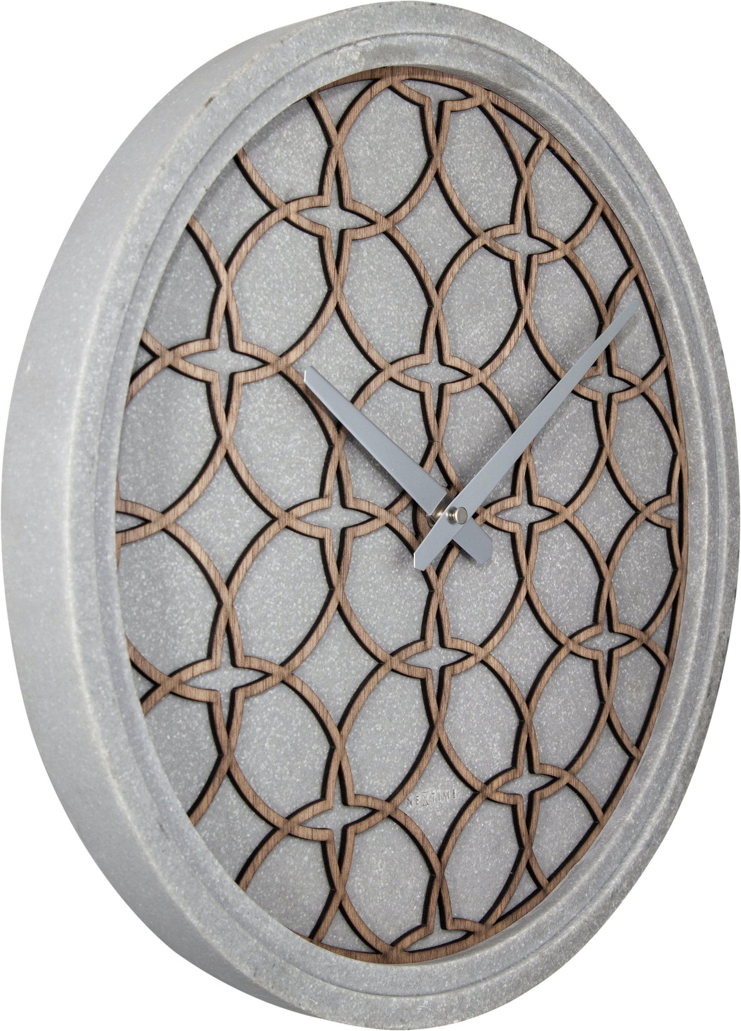 Wandklok - 39,5 cm - polyresin/hout - 'Concreto love'