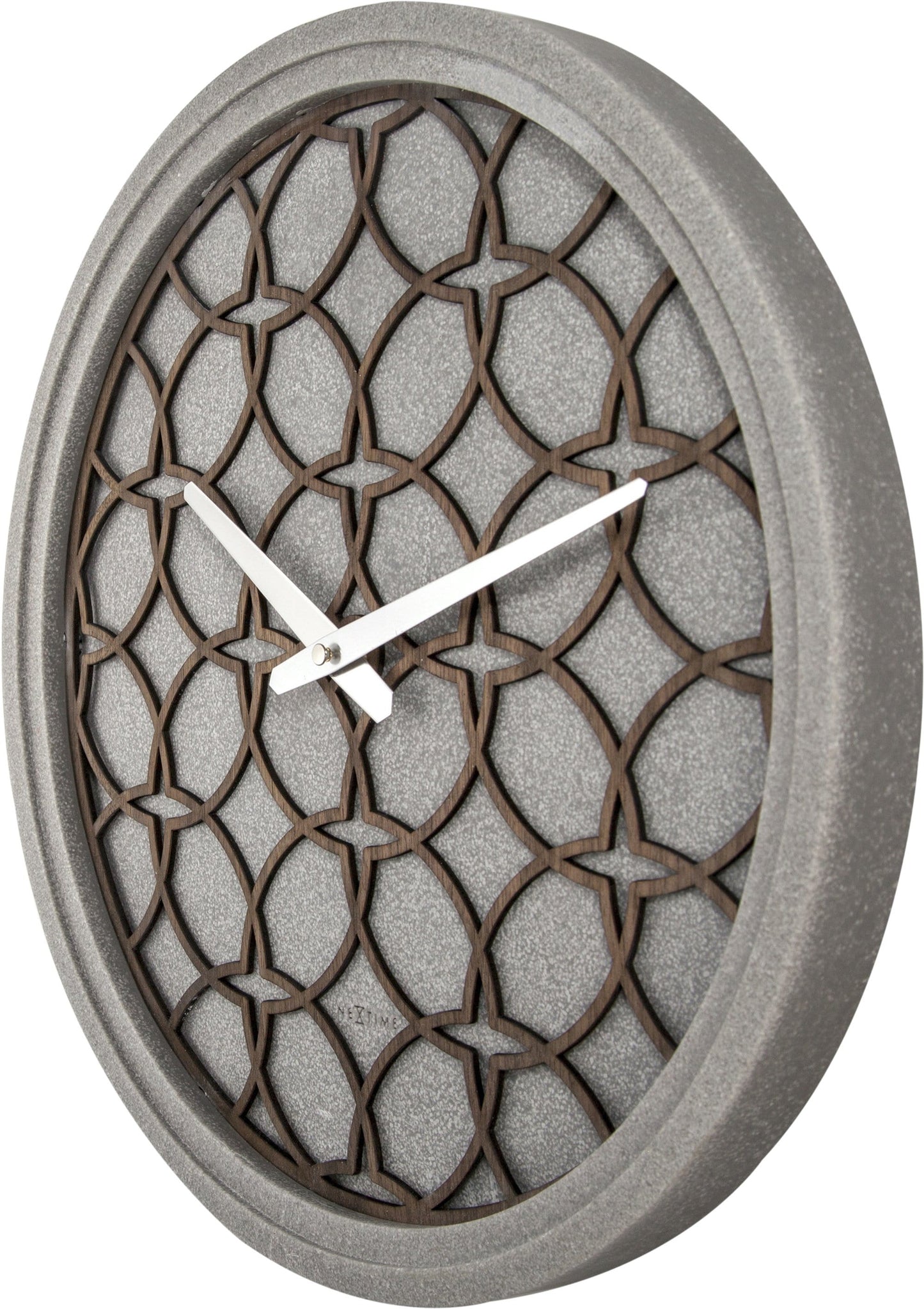 Wandklok - 39,5 cm - polyresin/hout - 'Concreto love'
