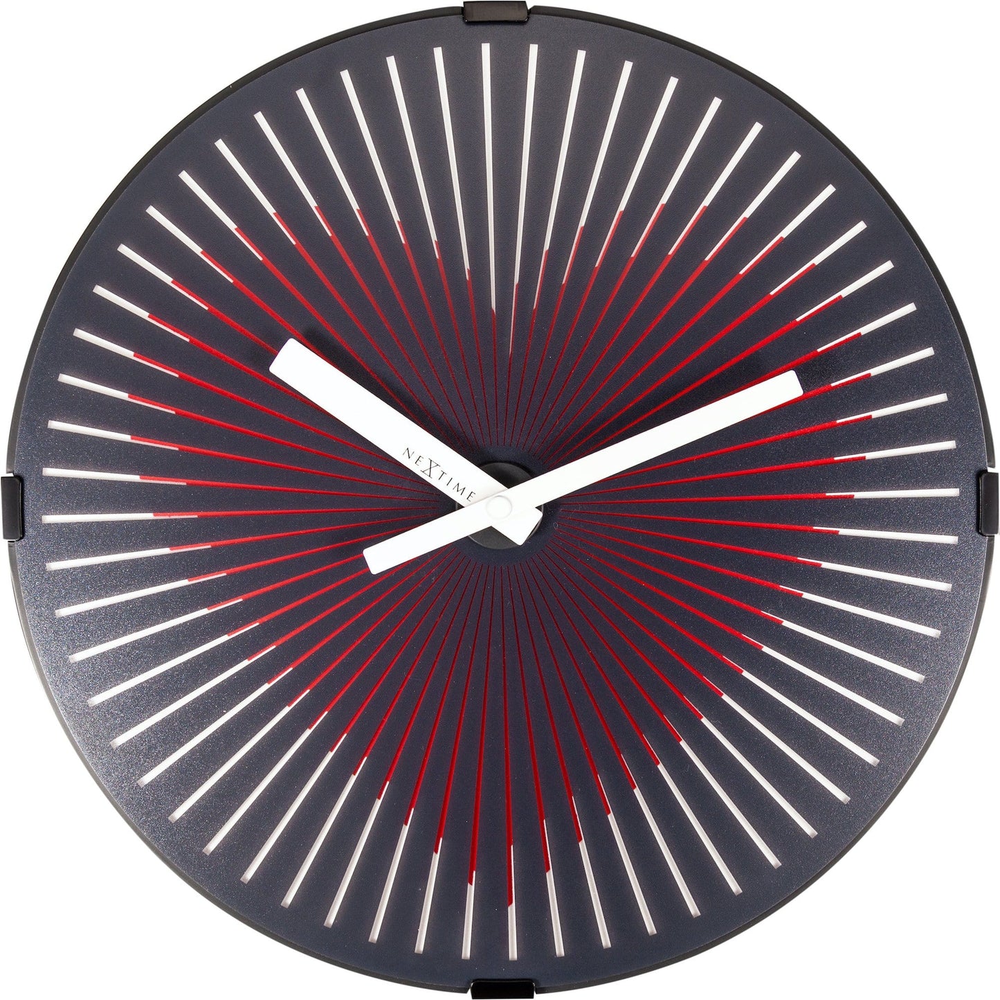 Wandklok - 30 cm - Plastic - Bewegingsklok - 'Motion Heart - Rood'
