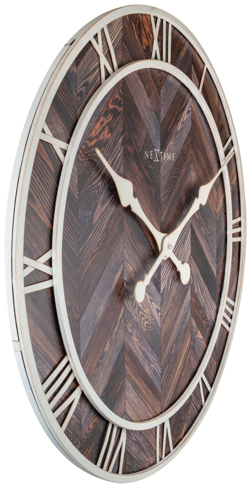 Wandklok - 58 cm - hout/metaal - 'Roman Vintage'