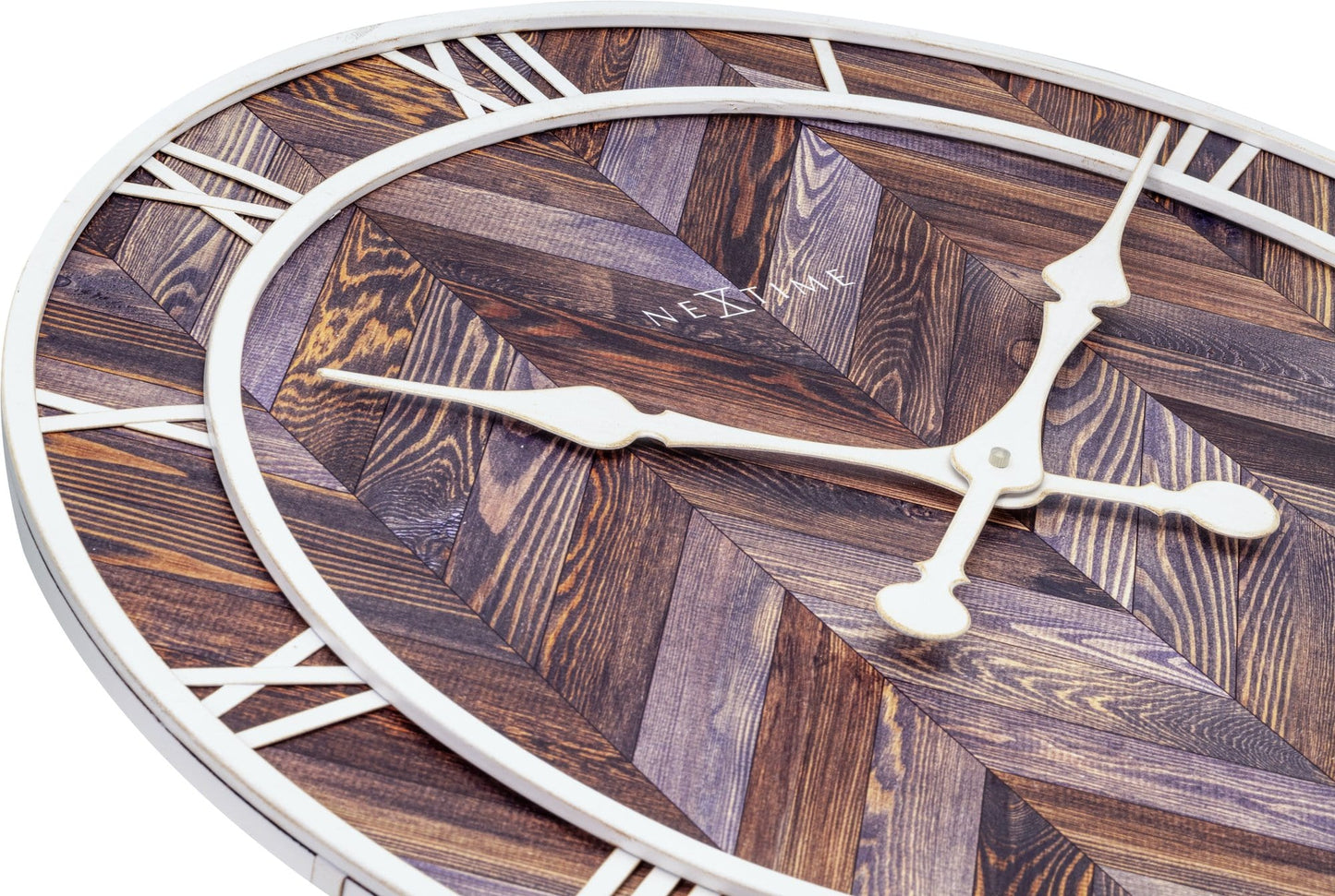 Wandklok - 58 cm - hout/metaal - 'Roman Vintage'