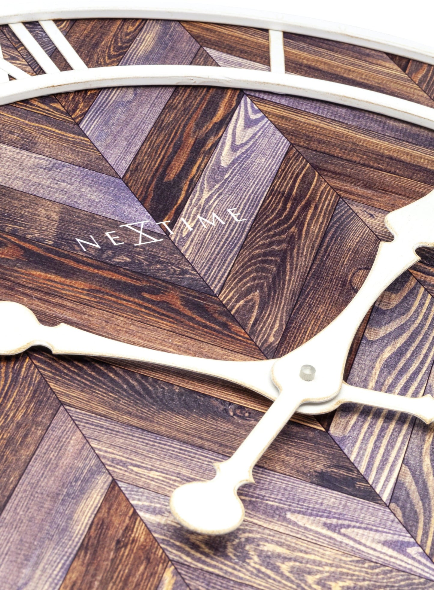 Wandklok - 58 cm - hout/metaal - 'Roman Vintage'