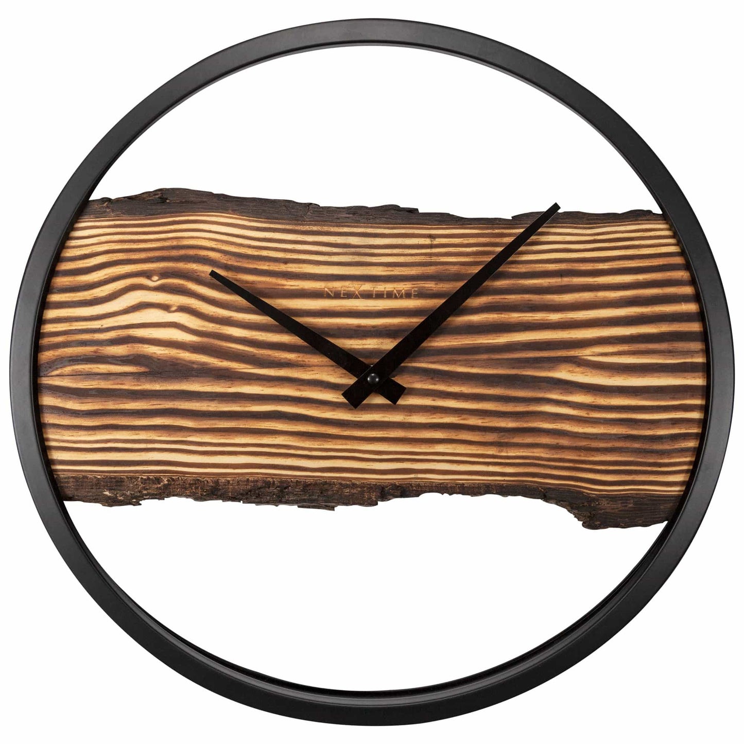 Houten wandklok - Stil - 30 cm - Hout/Metaal - Bos