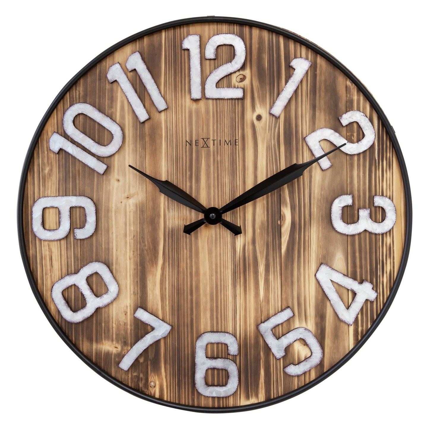 Grote Wandklok - 50 cm - Geruisloos - Hout - Metaal - "Aberdeen"