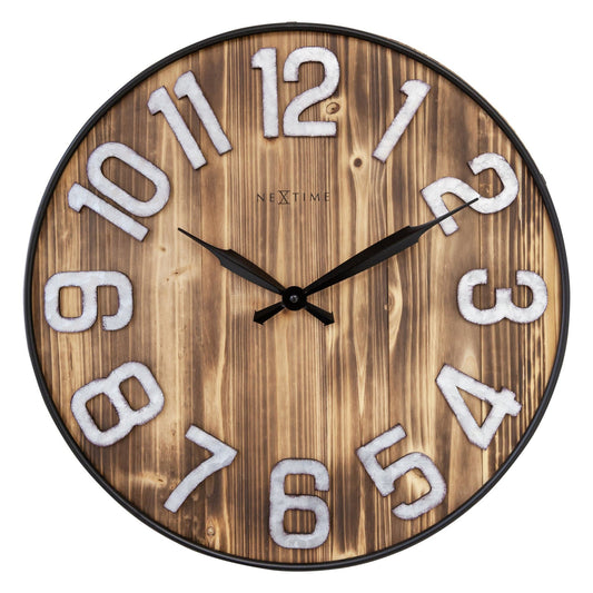 Grote Wandklok - 50 cm - Geruisloos - Hout - Metaal - "Aberdeen"