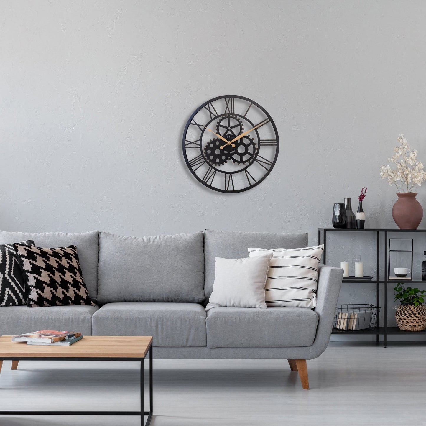 Romeinse Wandklok - 50 cm - Stil - Groot - Metaal - "Birmingham"
