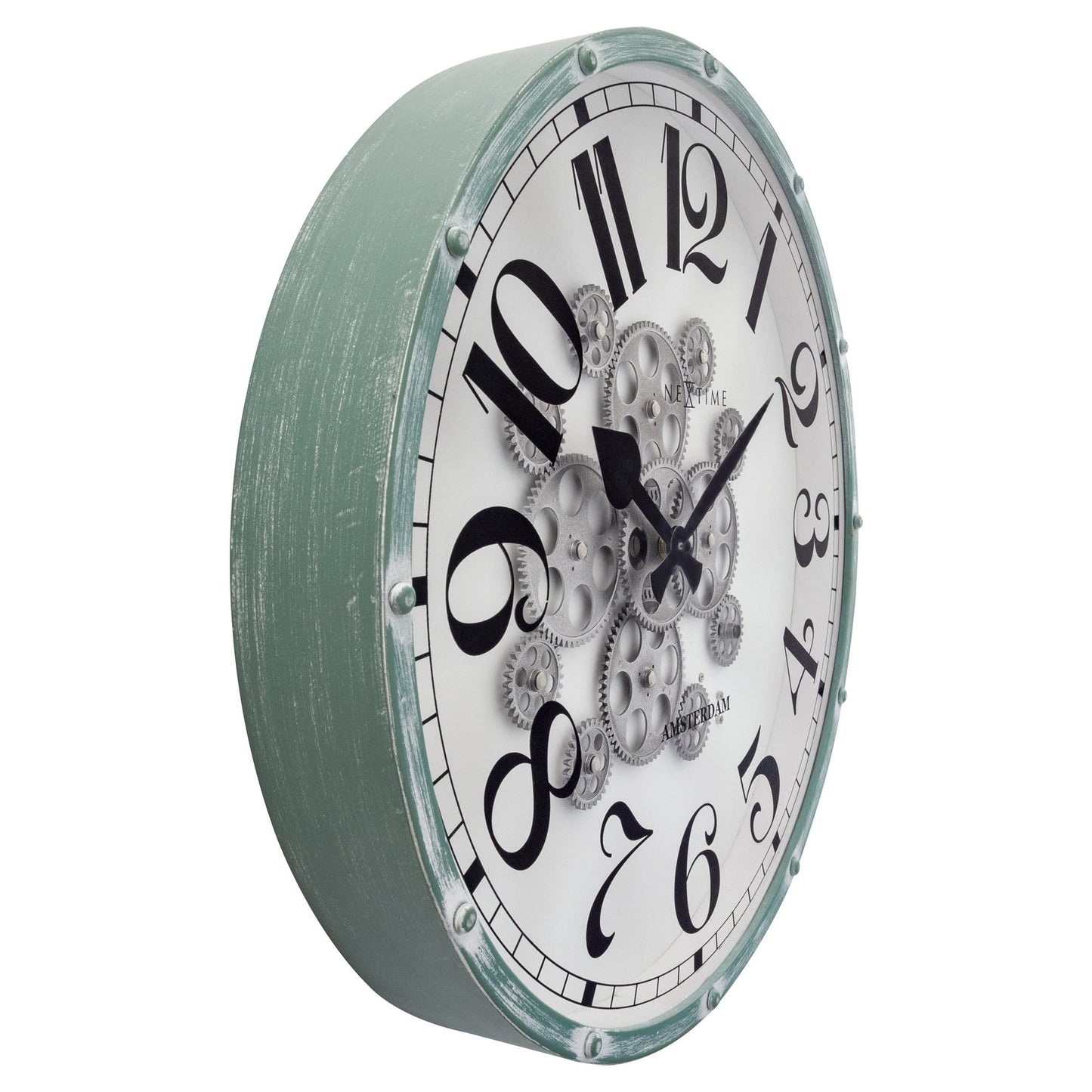Klok met bewegende tandwielen - 50 cm - "Henry"