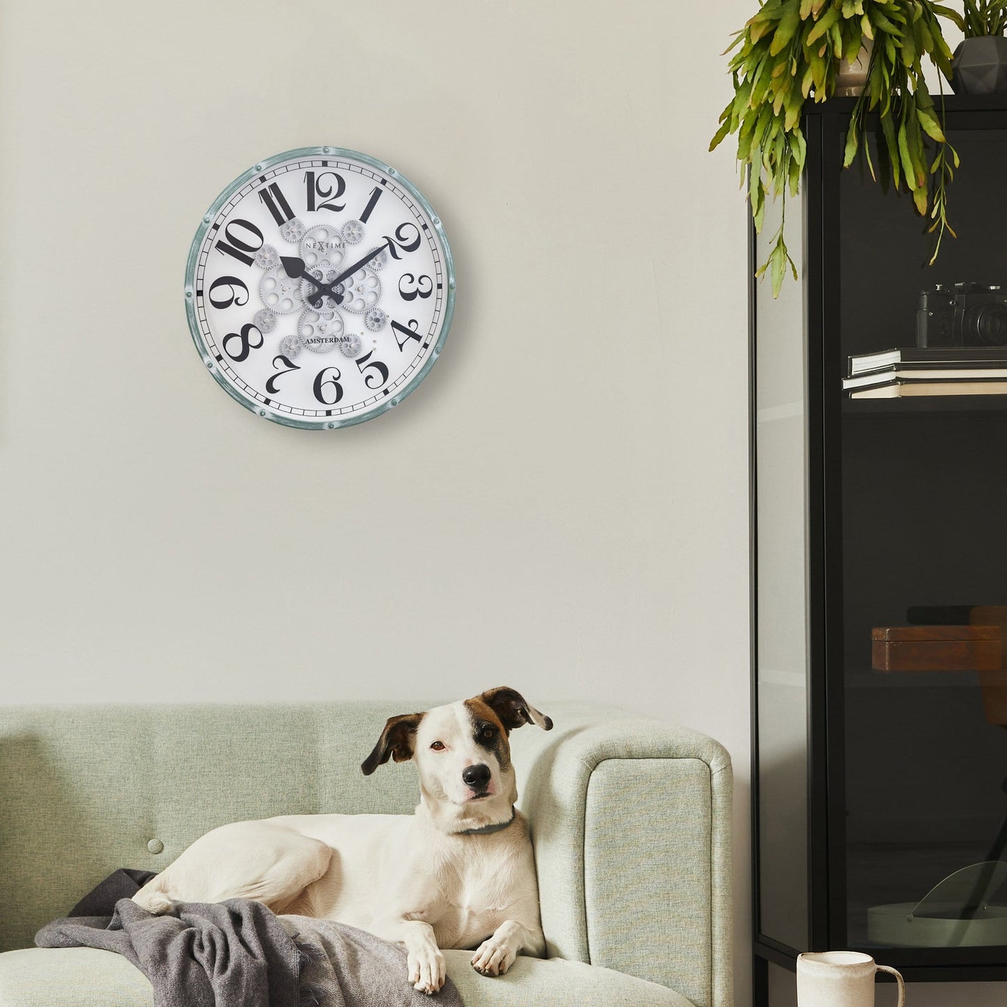 Klok met bewegende tandwielen - 50 cm - "Henry"