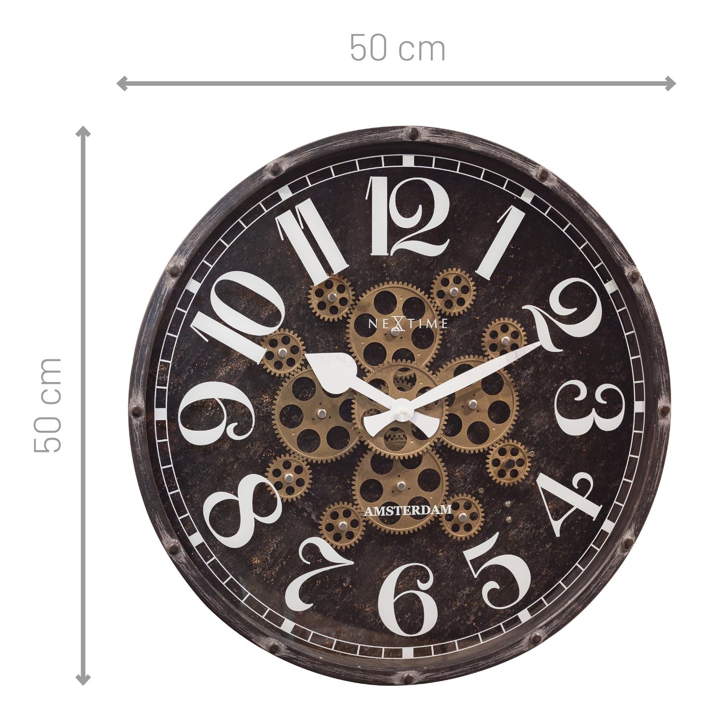 Bewegende tandwielklok - 50 cm - "Henry"