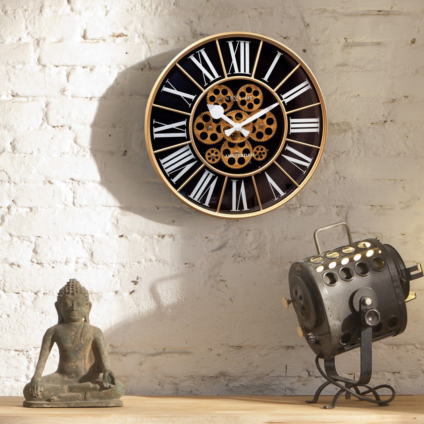 Moving Gear-klok - Grote wandklok - 50 cm - "William"