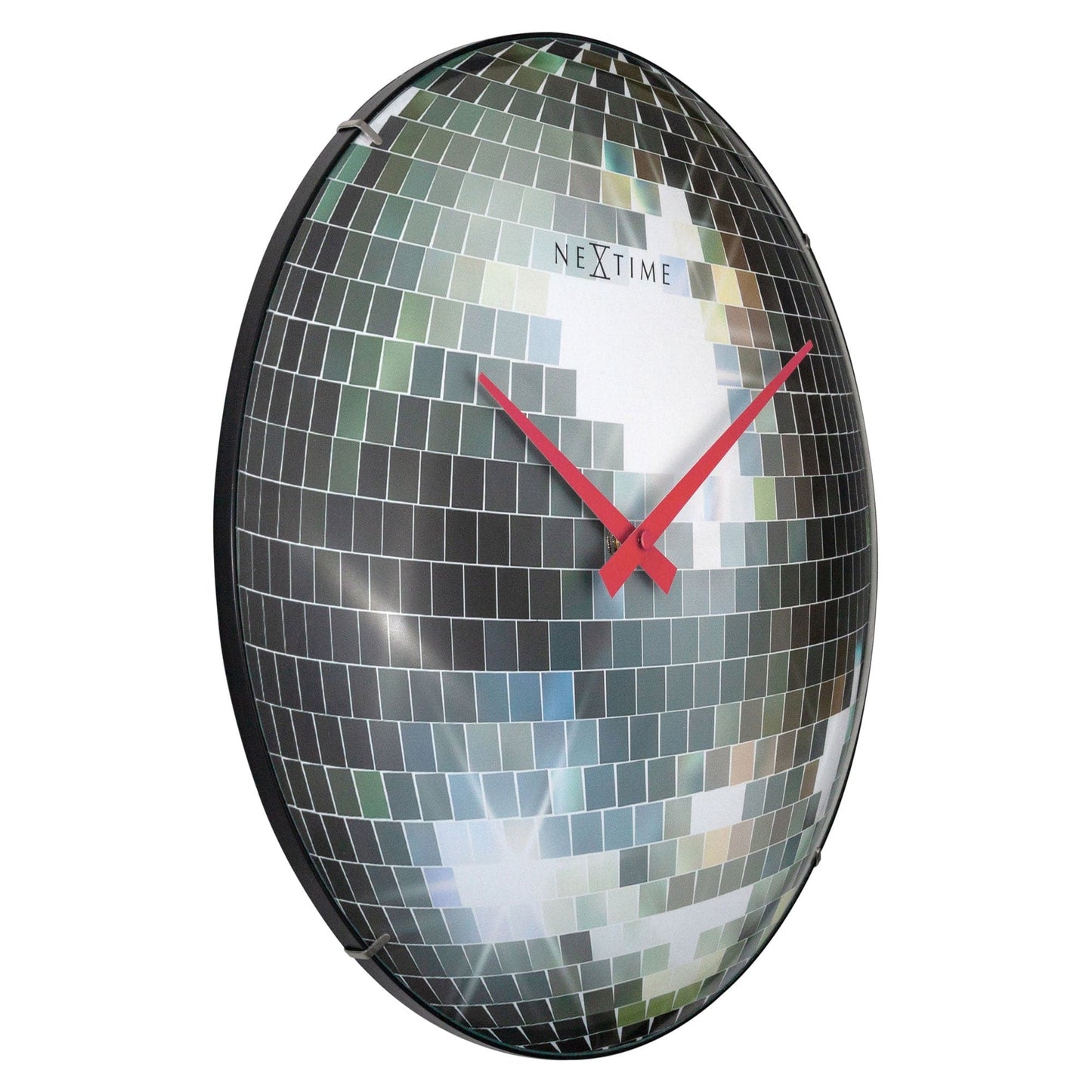 Wandklok 35 cm - Stil - Koepelglas - "Discobal"