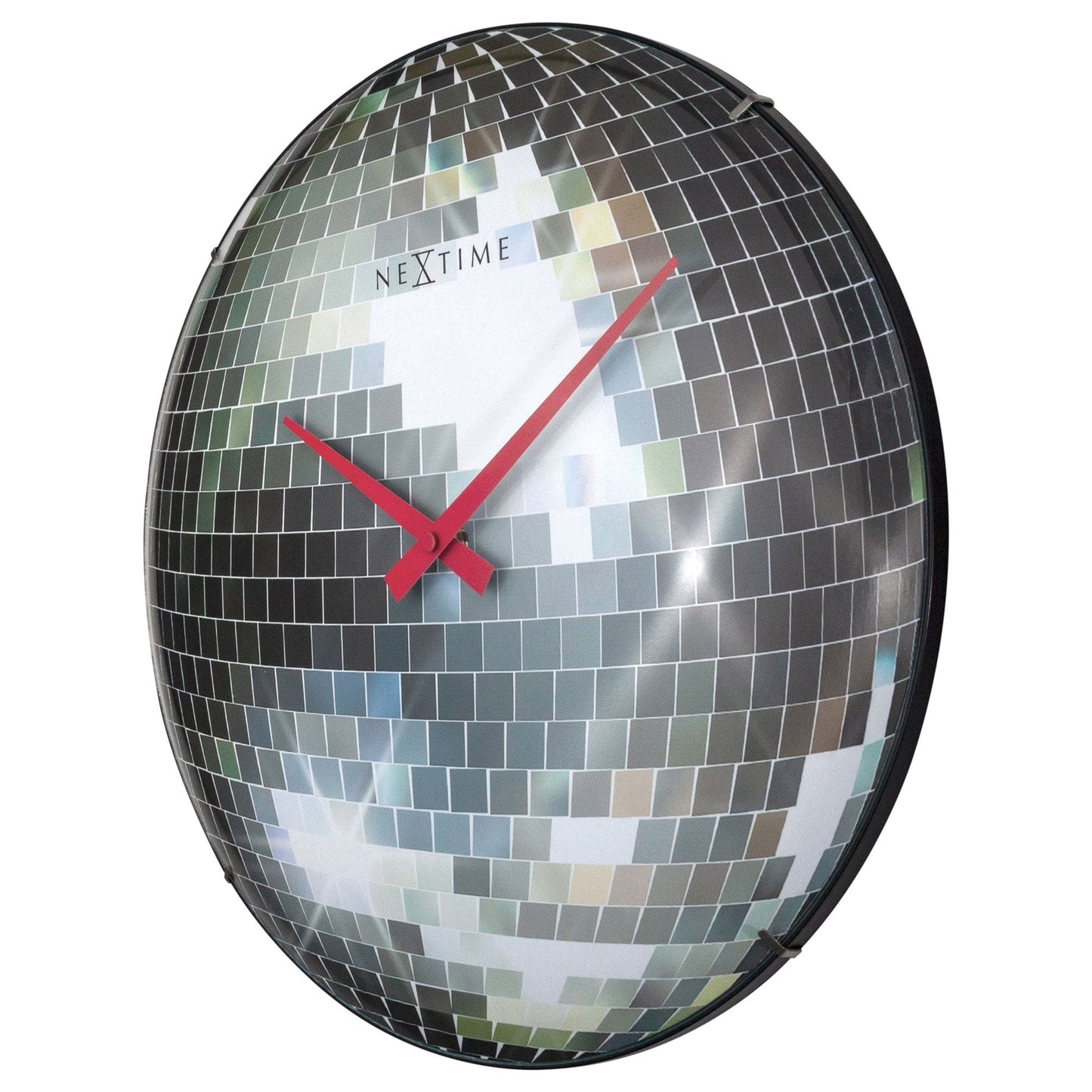 Wandklok 35 cm - Stil - Koepelglas - "Discobal"