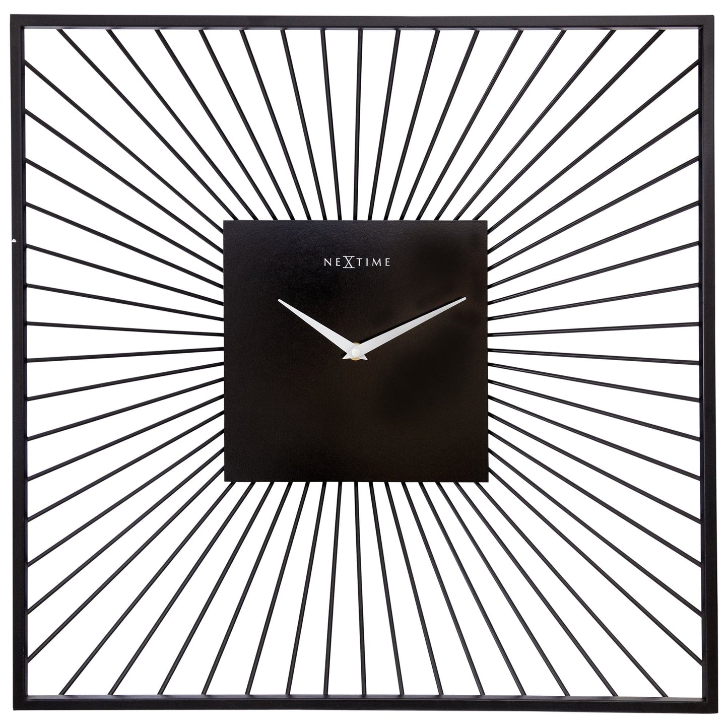 Wandklok 45x45x15cm - Stil - Zwart - Metaal - "Vasco Square"
