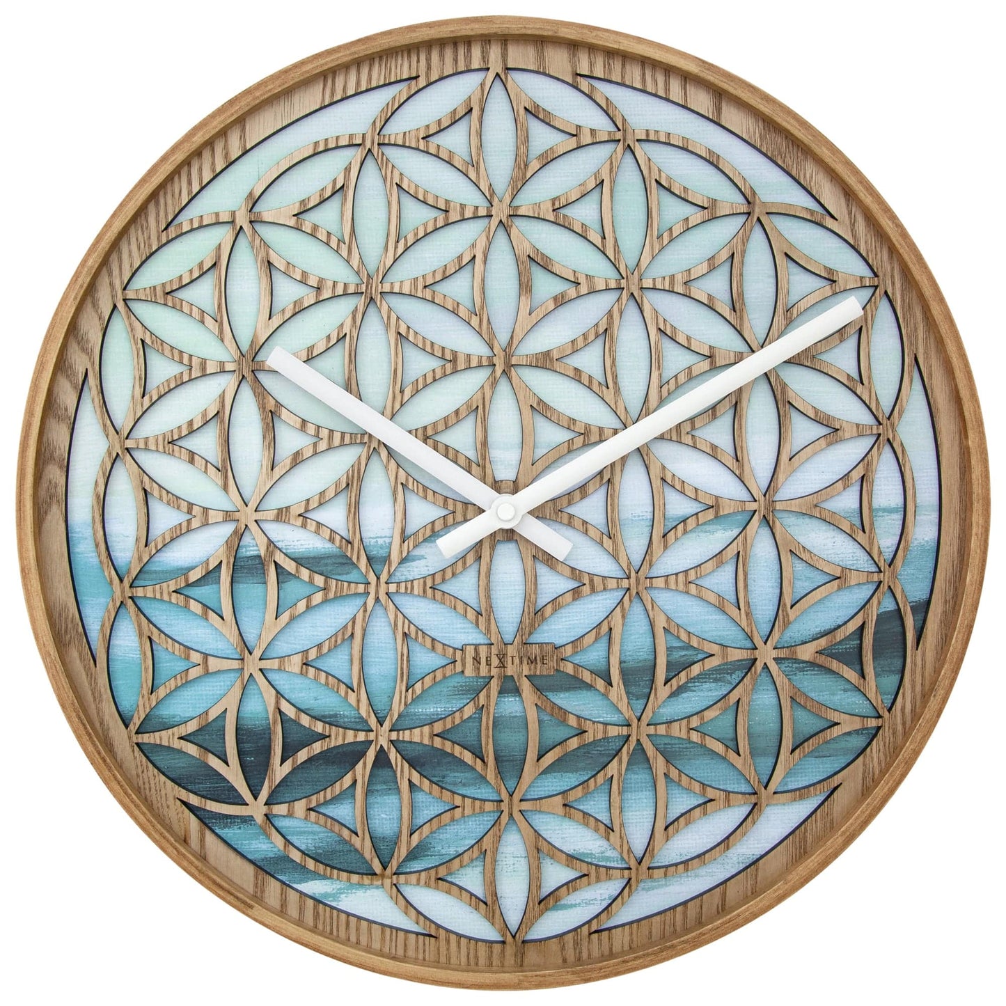 Wandklok 40 cm - Stil - Groen - Hout - "Concord"